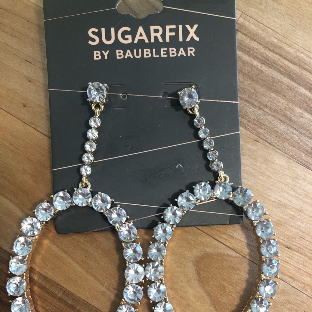 Rhinestone hoop earrings